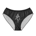 Women's Briefs — 'Ashes Gone' Gothic Monogram Lace-Trim Bikini