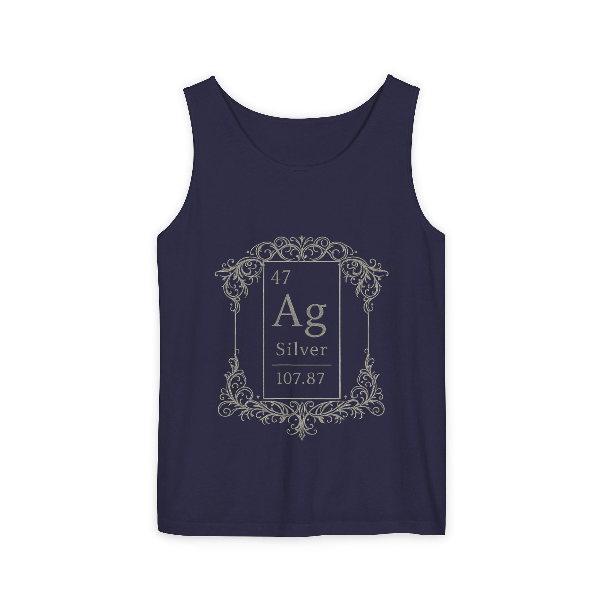 Silver (Ag) Element Tank Top — Ashes Gone Ornamental Chemistry Graphic