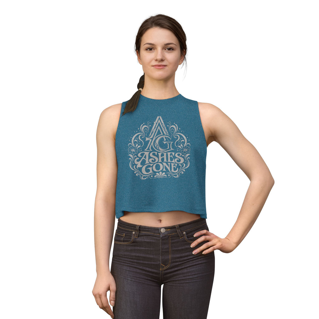 Ashes Gone Crop Top – Gothic Script Women's Tank
