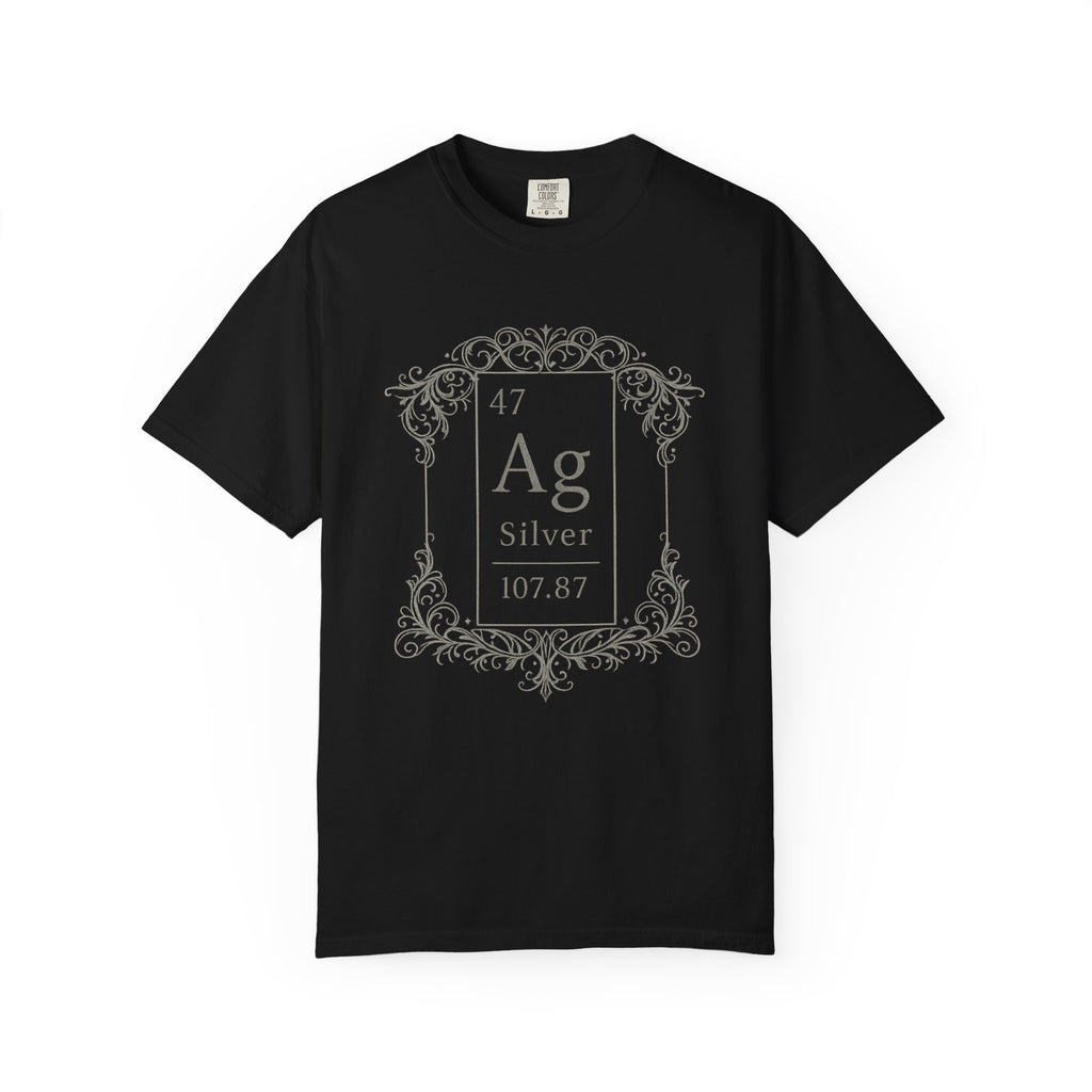 Ashes Gone 'Ag Silver' Graphic T-Shirt — Gothic Band/Metalcore Logo Tee