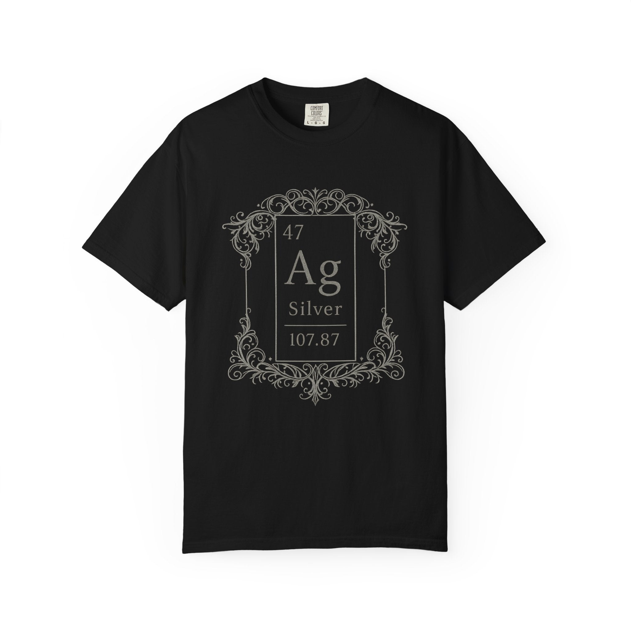 Ashes Gone 'Ag Silver' Graphic T-Shirt — Gothic Band/Metalcore Logo Tee