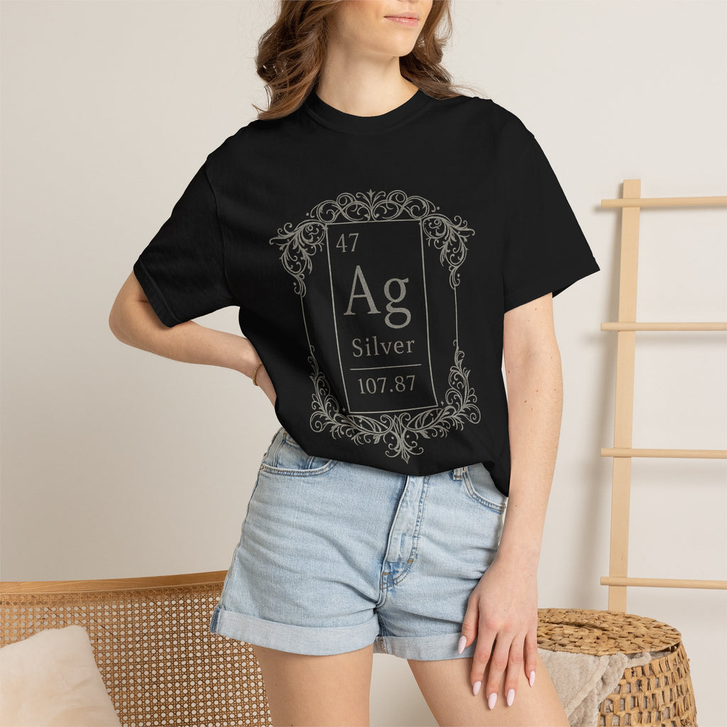 Ashes Gone 'Ag Silver' Graphic T-Shirt — Gothic Band/Metalcore Logo Tee