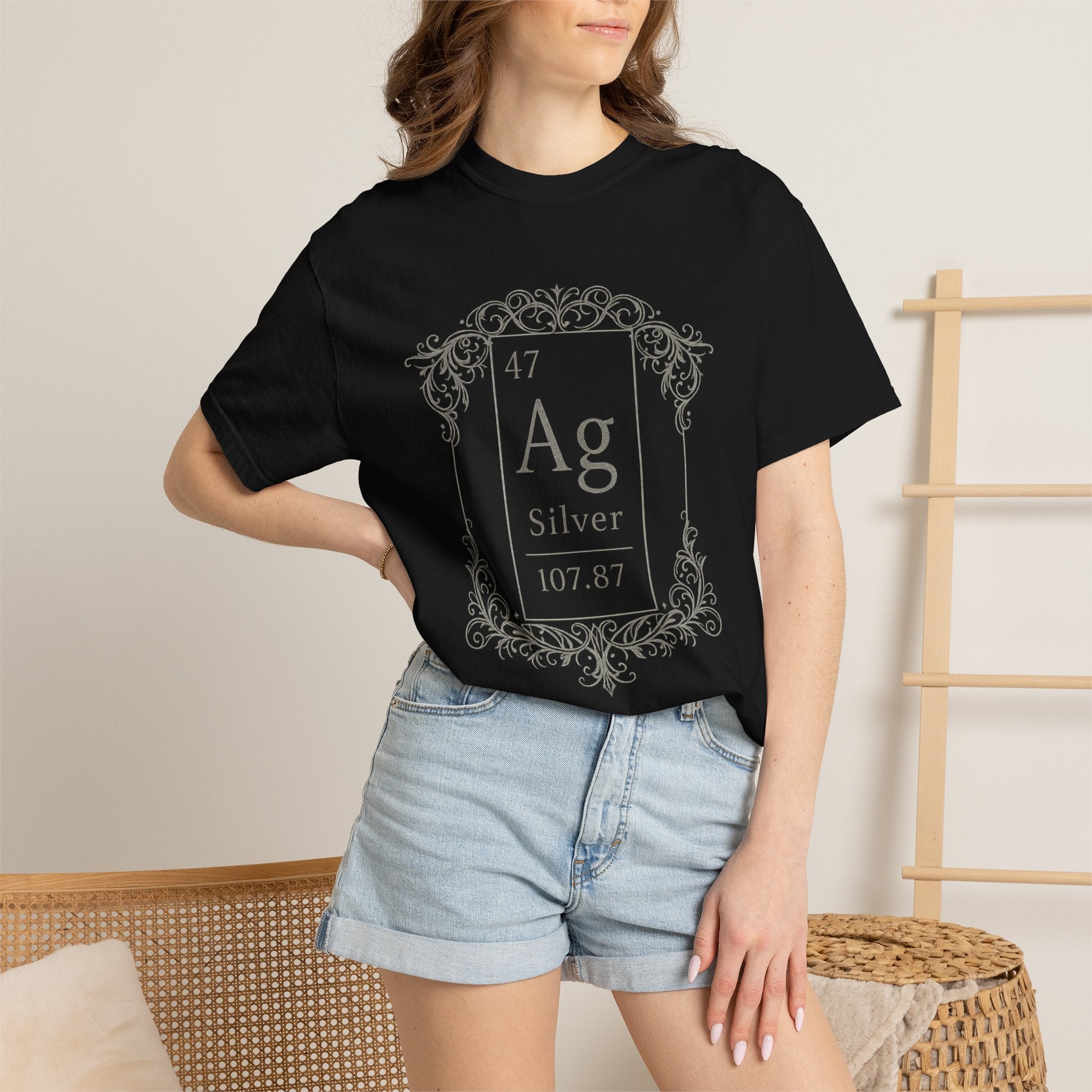 Ashes Gone 'Ag Silver' Graphic T-Shirt — Gothic Band/Metalcore Logo Tee