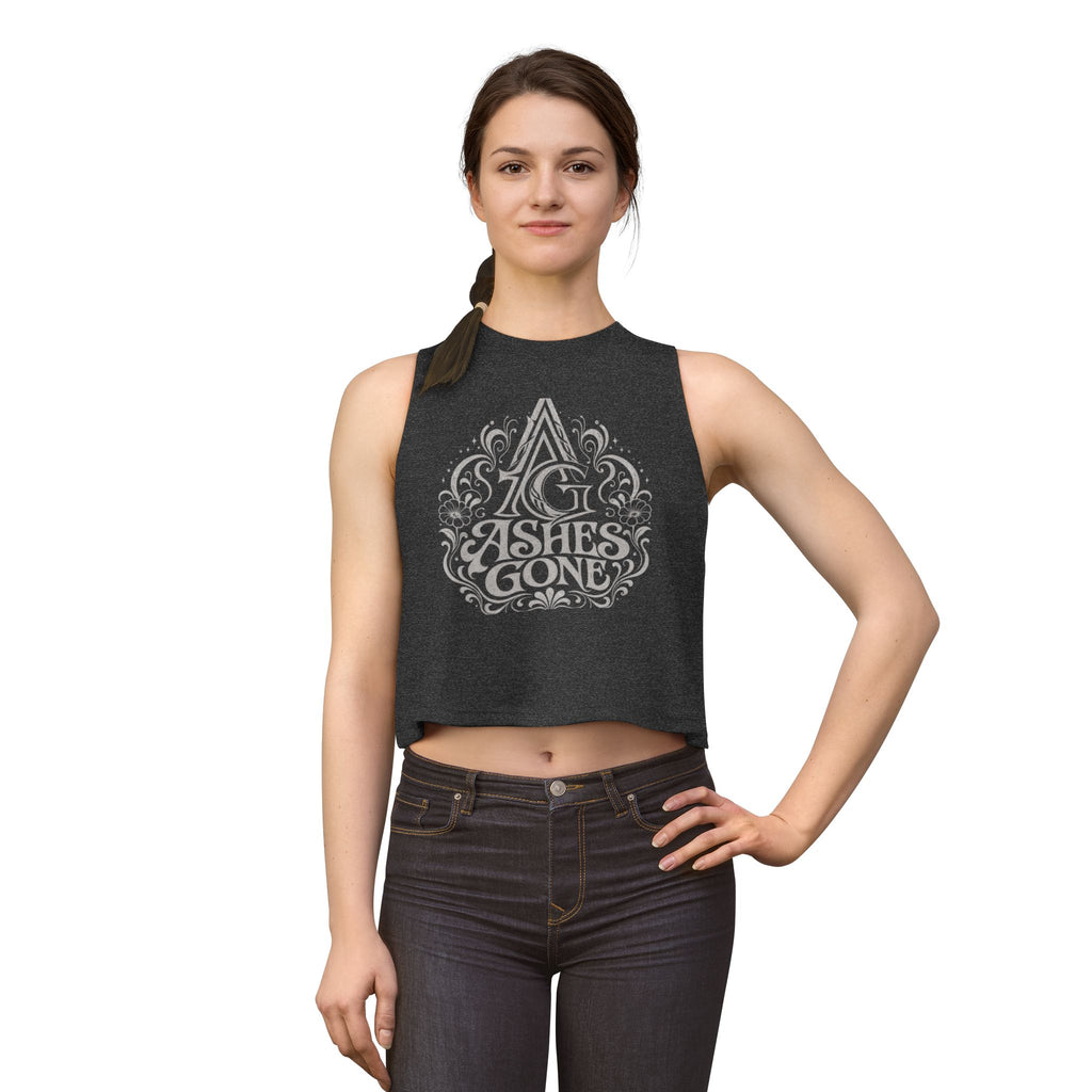 Ashes Gone Crop Top – Gothic Script Women's Tank