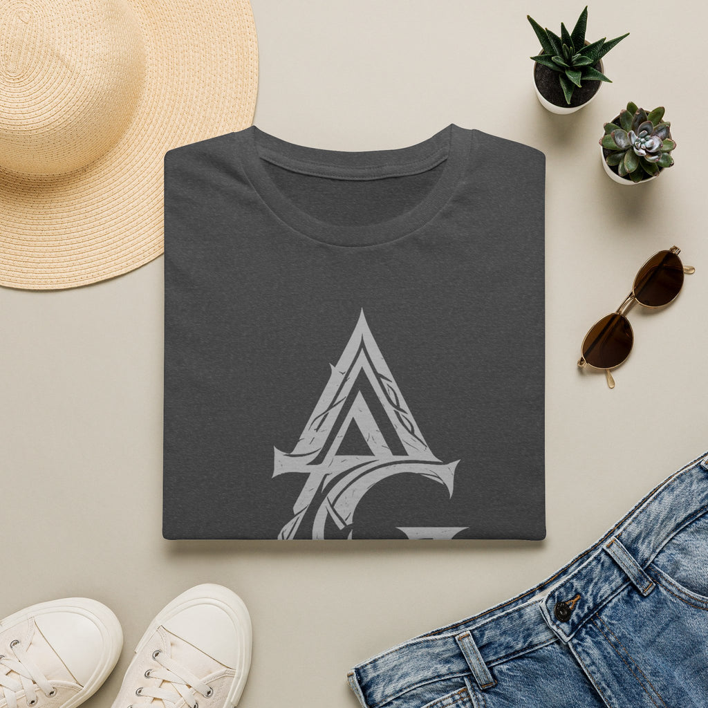 Monogram 'AG' Gothic Letter Tee — Vintage Stylized Initial T-Shirt