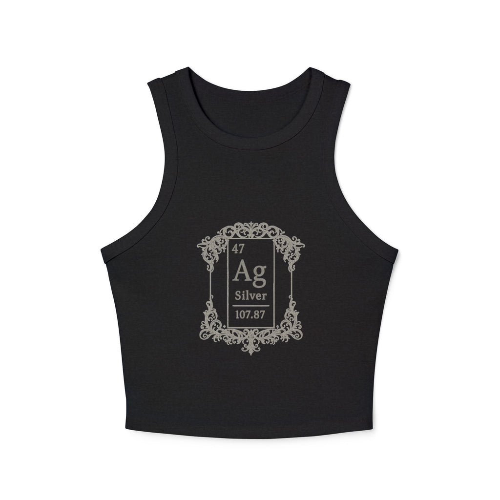 Ashes Gone Band Logo Crop Tank Top — Gothic Rock Music Women's Racer
