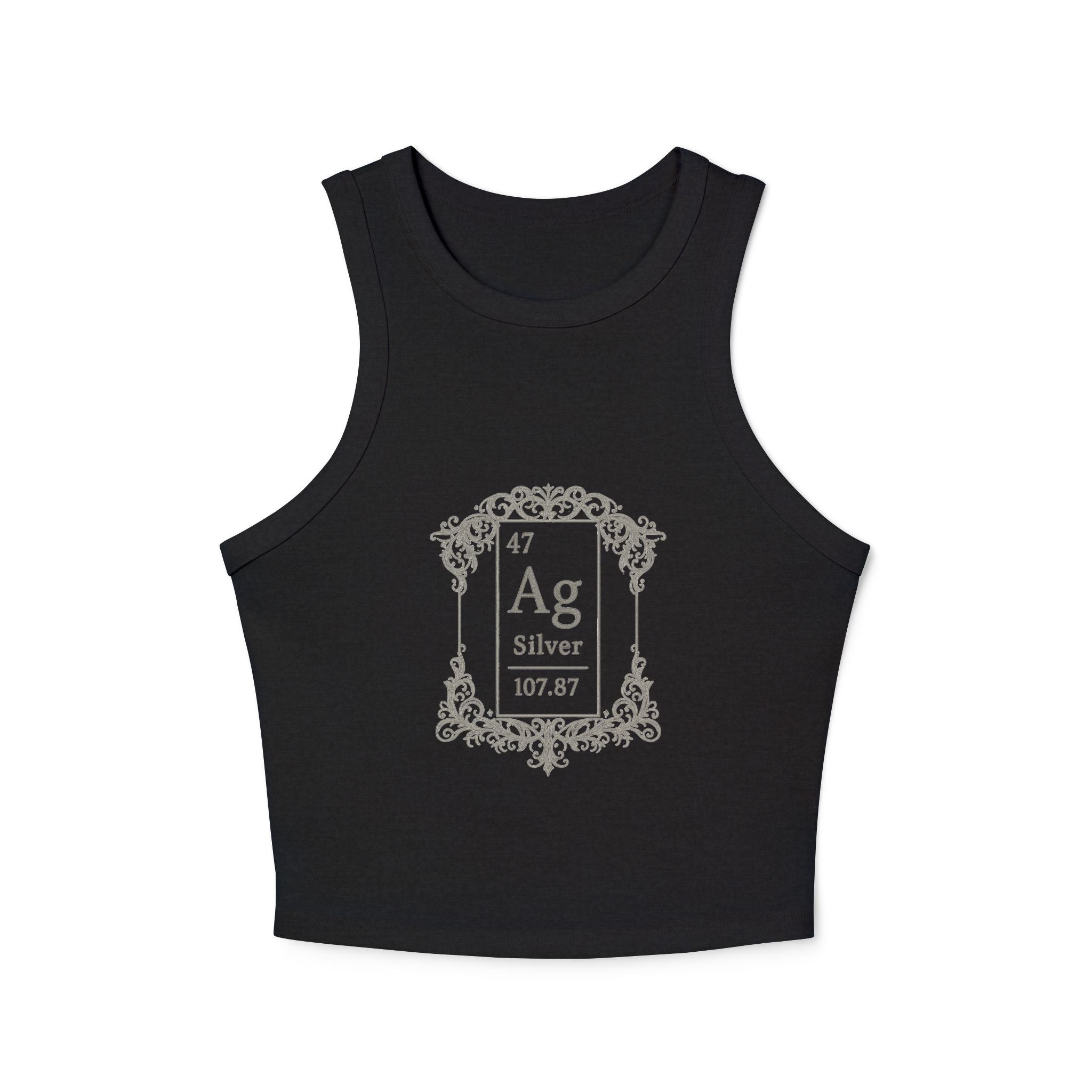 Ashes Gone Band Logo Crop Tank Top — Gothic Rock Music Women's Racer