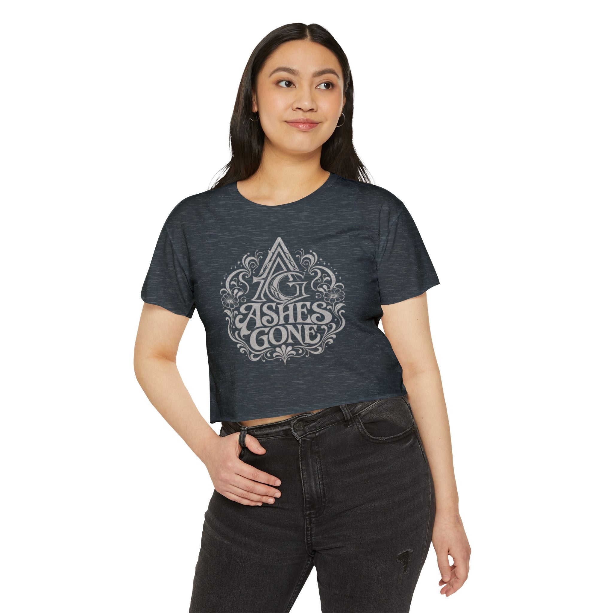 Ashes Gone Crop Top — Women's Festival Graphic Tee