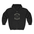 Ashes Gone Band Zip Hoodie — 'Ag' Crest Gothic Rock Full-Zip Sweatshirt