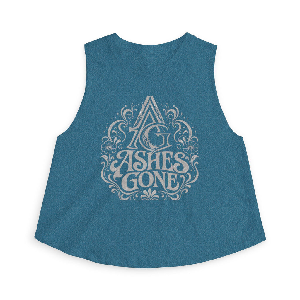 Ashes Gone Crop Top – Gothic Script Women's Tank