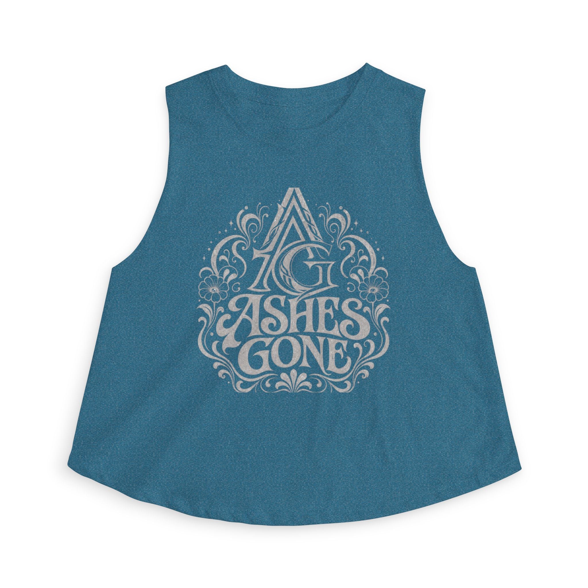Ashes Gone Crop Top – Gothic Script Women's Tank