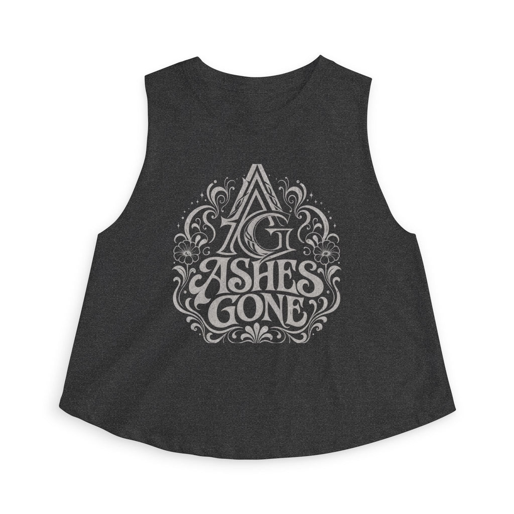Ashes Gone Crop Top – Gothic Script Women's Tank
