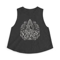 Ashes Gone Crop Top – Gothic Script Women's Tank
