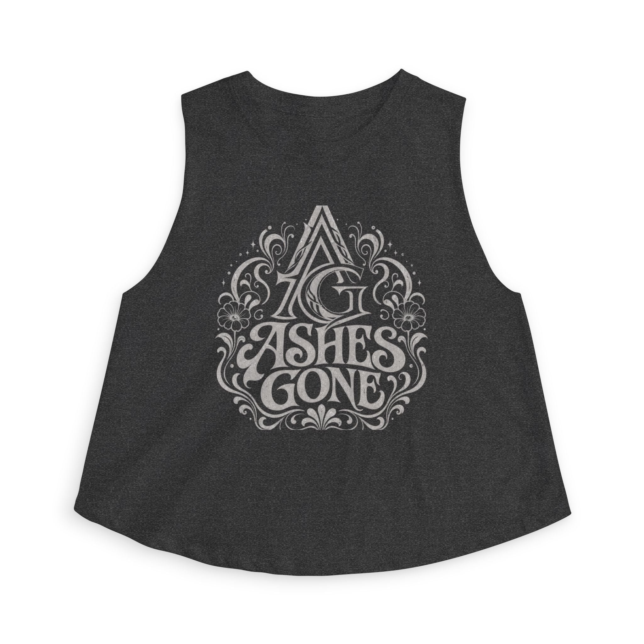 Ashes Gone Crop Top – Gothic Script Women's Tank