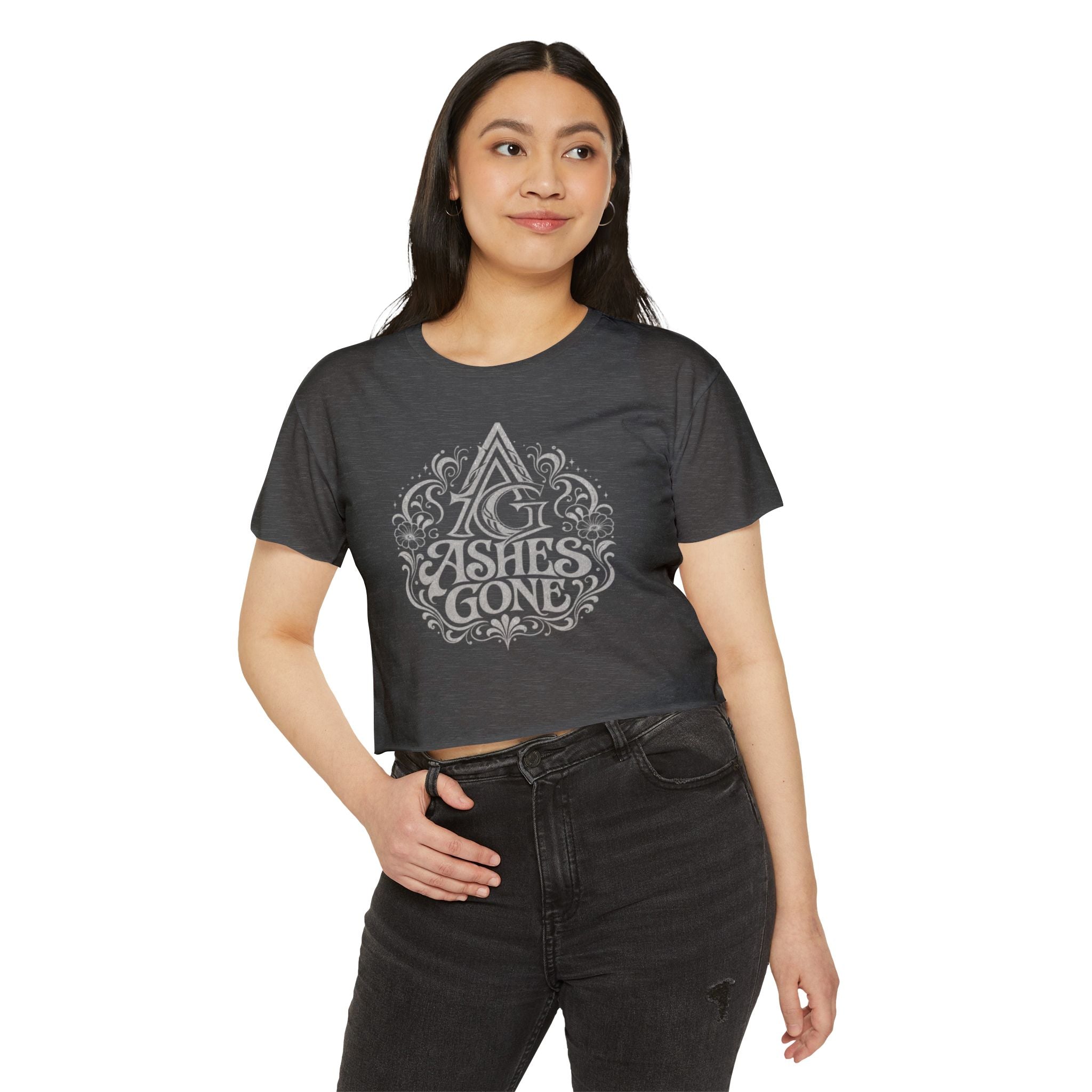 Ashes Gone Crop Top — Women's Festival Graphic Tee