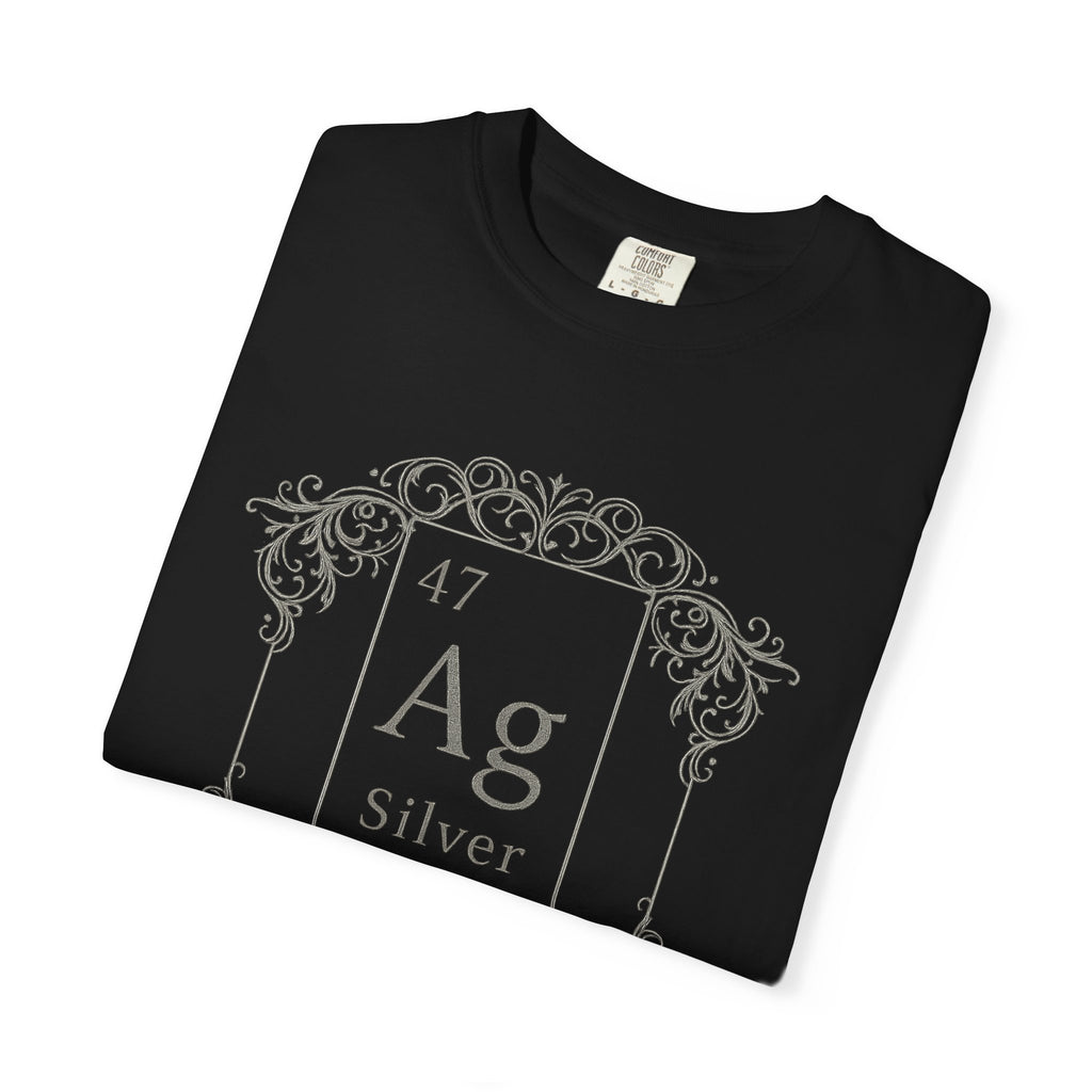 Ashes Gone 'Ag Silver' Graphic T-Shirt — Gothic Band/Metalcore Logo Tee