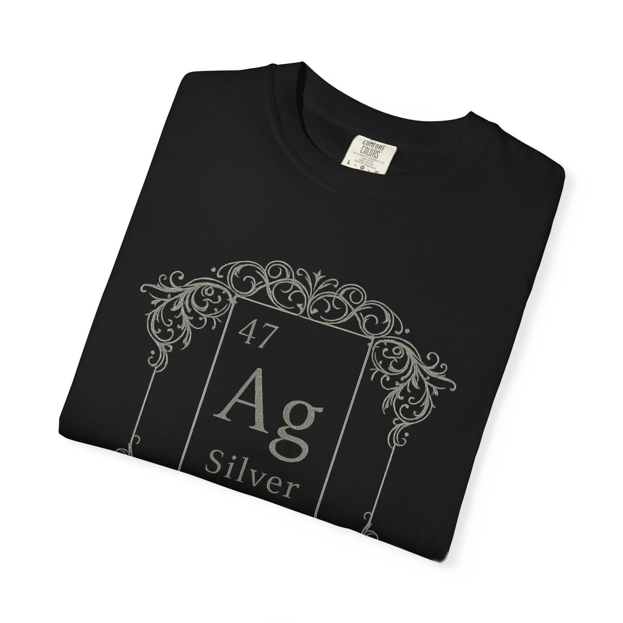 Ashes Gone 'Ag Silver' Graphic T-Shirt — Gothic Band/Metalcore Logo Tee