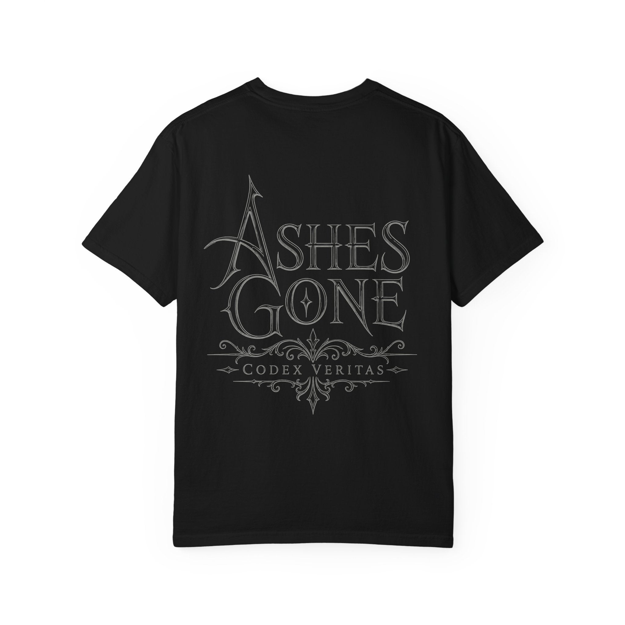 Ashes Gone 'Ag Silver' Graphic T-Shirt — Gothic Band/Metalcore Logo Tee