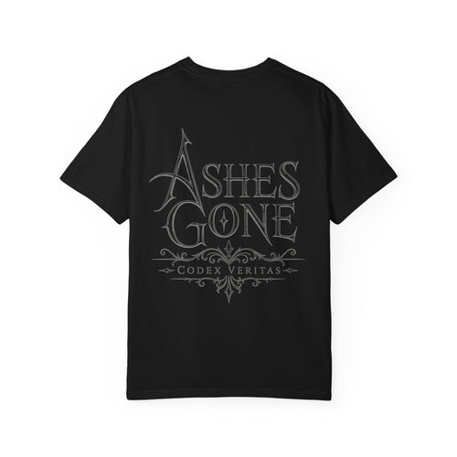Ashes Gone 'Ag Silver' Graphic T-Shirt — Gothic Band/Metalcore Logo Tee